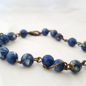 Handmade Reconstituted Blue Shell Bracelet